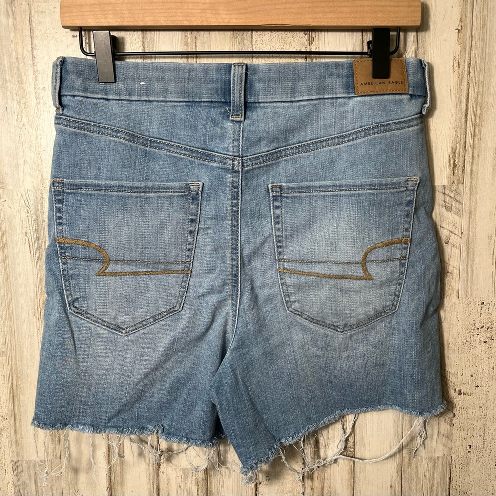 American Eagle Blue Denim Curvy Super Hi-Rise Shortie Womens‎ Size 8